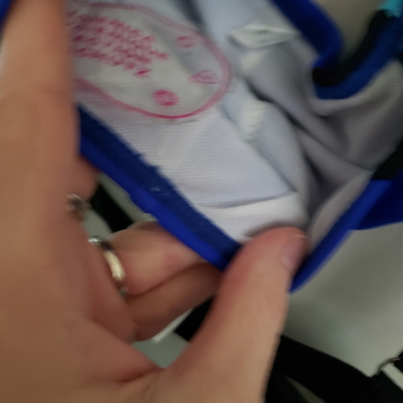 NWOT Colorblock Bikini, Sz. S, Sanitary Shield Intact. Zip Front, Sides zip - Picture 6 of 8